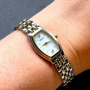 Seiko two-tone watch